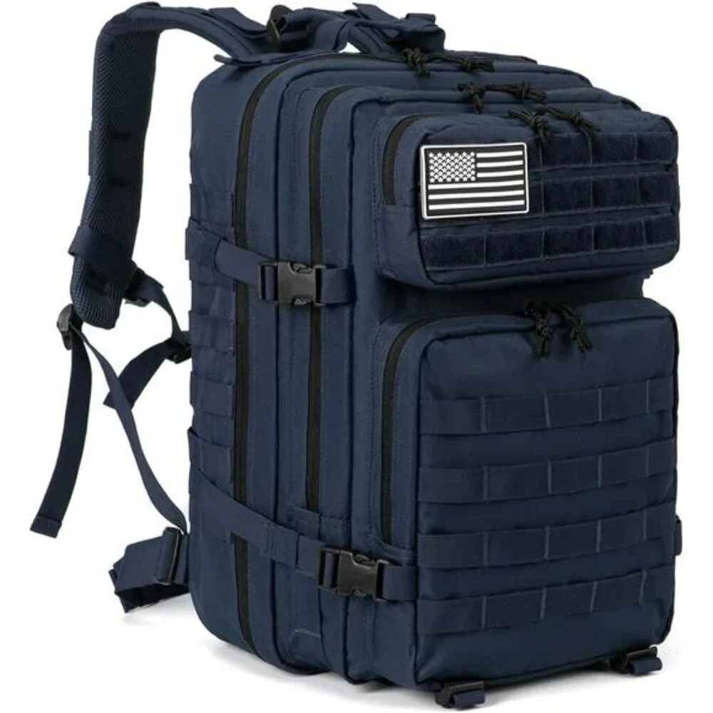 QT&QY 45L Tactical Backpack Molle Military Hiking Bug Out Bag Waterproof